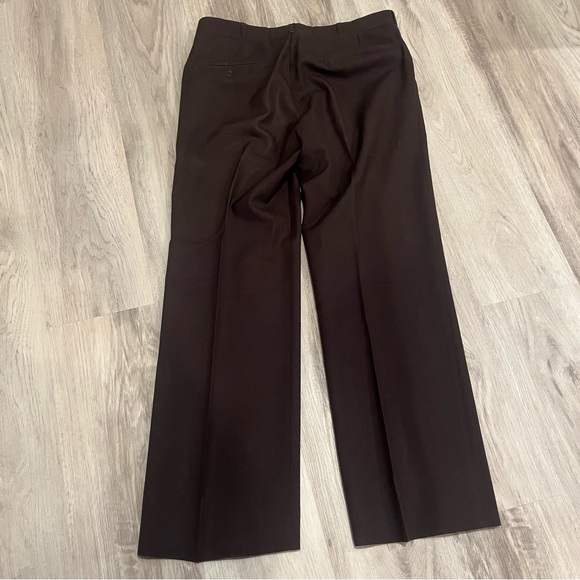 Vintage Men’s Dark Brown Dress Pants Trousers Wool Slacks - Picture 5 of 5